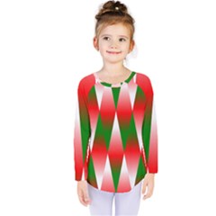 Christmas Geometric Background Kids  Long Sleeve Tee