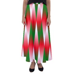 Christmas Geometric Background Flared Maxi Skirt by Sapixe