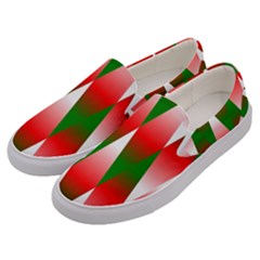 Christmas Geometric Background Men s Canvas Slip Ons