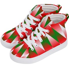 Christmas Geometric Background Kid s Hi-top Skate Sneakers by Sapixe