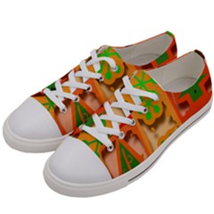 Christmas Design Seamless Pattern Women s Low Top Canvas Sneakers