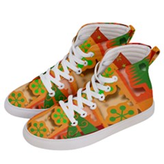 Christmas Design Seamless Pattern Women s Hi-top Skate Sneakers