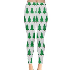 Christmas Background Christmas Tree Leggings  by Sapixe