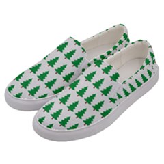 Christmas Background Christmas Tree Men s Canvas Slip Ons by Sapixe