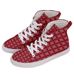 Christmas Paper Wrapping Paper Women s Hi-top Skate Sneakers