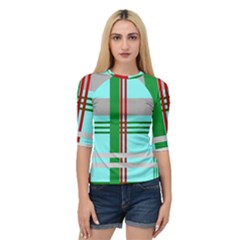 Christmas Plaid Backgrounds Plaid Quarter Sleeve Raglan Tee