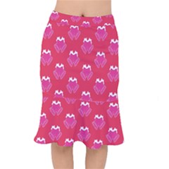 Christmas Red Pattern Reasons Mermaid Skirt