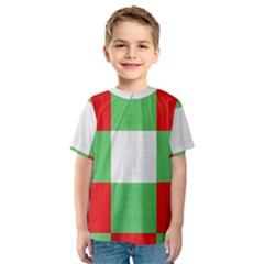 Fabric Christmas Colors Bright Kids  Sport Mesh Tee