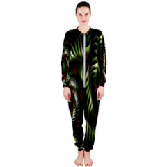 Fractal Christmas Colors Christmas Onepiece Jumpsuit (ladies) 