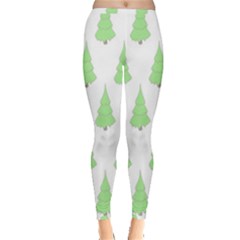 Background Christmas Christmas Tree Inside Out Leggings by Sapixe