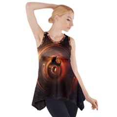 Steampunk Airship Sailing The Stars Of Deep Space Side Drop Tank Tunic by jayaprime
