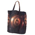 Steampunk Airship Sailing the Stars of Deep Space Giant Grocery Zipper Tote View2