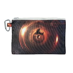Steampunk Airship Sailing The Stars Of Deep Space Canvas Cosmetic Bag (large) by jayaprime