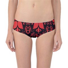 Christmas Red And Black Background Classic Bikini Bottoms