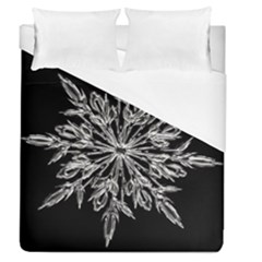 Ice Crystal Ice Form Frost Fabric Duvet Cover (queen Size) by Sapixe