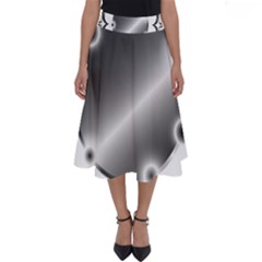 Metal Circle Background Ring Perfect Length Midi Skirt by Sapixe