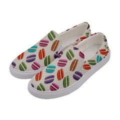 Macaron Macaroon Stylized Macaron Women s Canvas Slip Ons