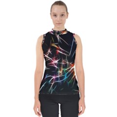 Lights Star Sky Graphic Night Shell Top by Sapixe