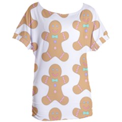 Pattern Christmas Biscuits Pastries Women s Oversized Tee