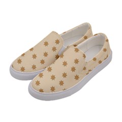 Pattern Gingerbread Star Women s Canvas Slip Ons by Sapixe