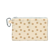 Pattern Gingerbread Star Canvas Cosmetic Bag (small) by Sapixe