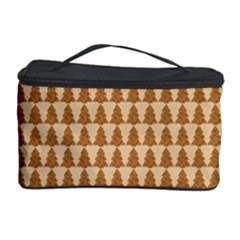 Pattern Gingerbread Brown Cosmetic Storage Case by Sapixe