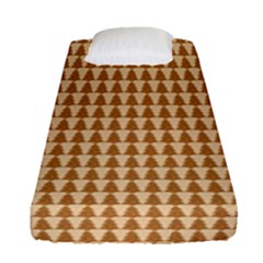 Pattern Gingerbread Brown Fitted Sheet (single Size) by Sapixe