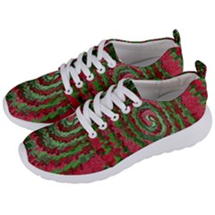 Red Green Swirl Twirl Colorful Men s Lightweight Sports Shoes