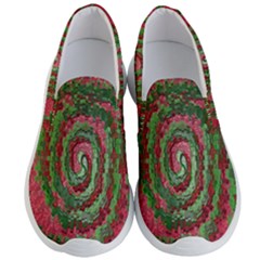 Red Green Swirl Twirl Colorful Men s Lightweight Slip Ons by Sapixe
