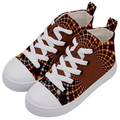 Pattern Texture Star Rings Kid s Mid-top Canvas Sneakers