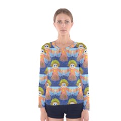 Seamless Repeat Repeating Pattern Women s Long Sleeve Tee