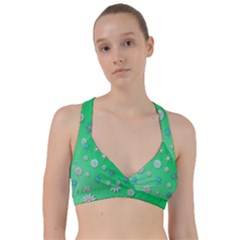 Snowflakes Winter Christmas Overlay Sweetheart Sports Bra