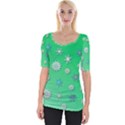 Snowflakes Winter Christmas Overlay Wide Neckline Tee View1