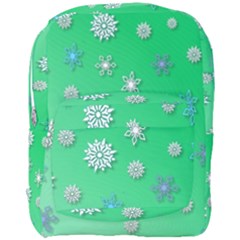 Snowflakes Winter Christmas Overlay Full Print Backpack by Sapixe