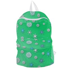 Snowflakes Winter Christmas Overlay Foldable Lightweight Backpack by Sapixe