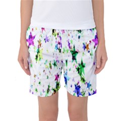 Star Abstract Advent Christmas Women s Basketball Shorts by Sapixe
