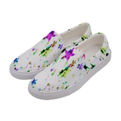 Star Abstract Advent Christmas Women s Canvas Slip Ons by Sapixe