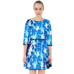 Star Abstract Background Pattern Smock Dress