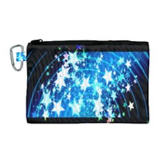 Star Abstract Background Pattern Canvas Cosmetic Bag (large) by Sapixe