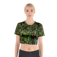 Star Abstract Advent Christmas Cotton Crop Top by Sapixe