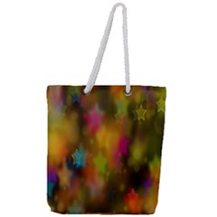 Star Background Texture Pattern Full Print Rope Handle Tote (large)