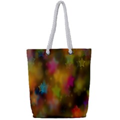 Star Background Texture Pattern Full Print Rope Handle Tote (small) by Sapixe