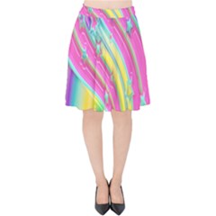 Star Christmas Pattern Texture Velvet High Waist Skirt by Sapixe