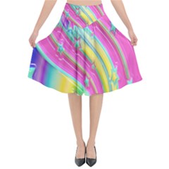 Star Christmas Pattern Texture Flared Midi Skirt by Sapixe