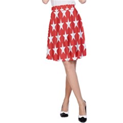 Star Christmas Advent Structure A-Line Skirt