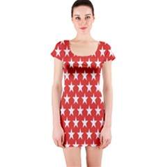 Star Christmas Advent Structure Short Sleeve Bodycon Dress