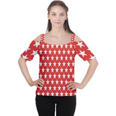 Star Christmas Advent Structure Cutout Shoulder Tee