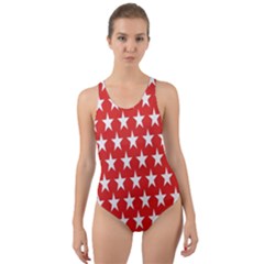 Star Christmas Advent Structure Cut-out Back One Piece Swimsuit by Sapixe