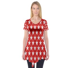 Star Christmas Advent Structure Short Sleeve Tunic 