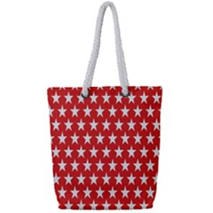 Star Christmas Advent Structure Full Print Rope Handle Tote (Small)